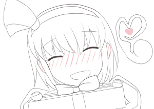 バレンタインデーイラストと手描き動画と