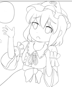 幽々子さま線画