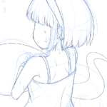 【WIP】暑いイラスト線画